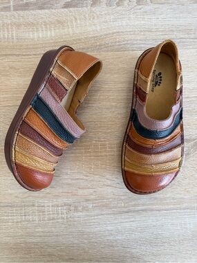 Spring Step Firefly Wedge Loafer slip on shoes multicolor Sz 36/6